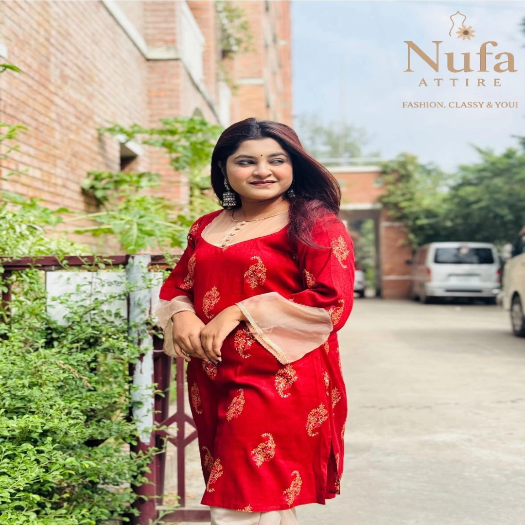 Crimson Gold Festive Kurti