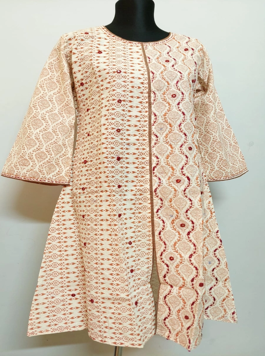 Crimson Tribal Ethnic Print Kurti