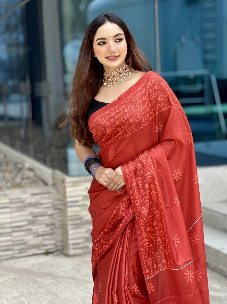 Chandramallika Digital Print – Premium Soft Silk Sharee