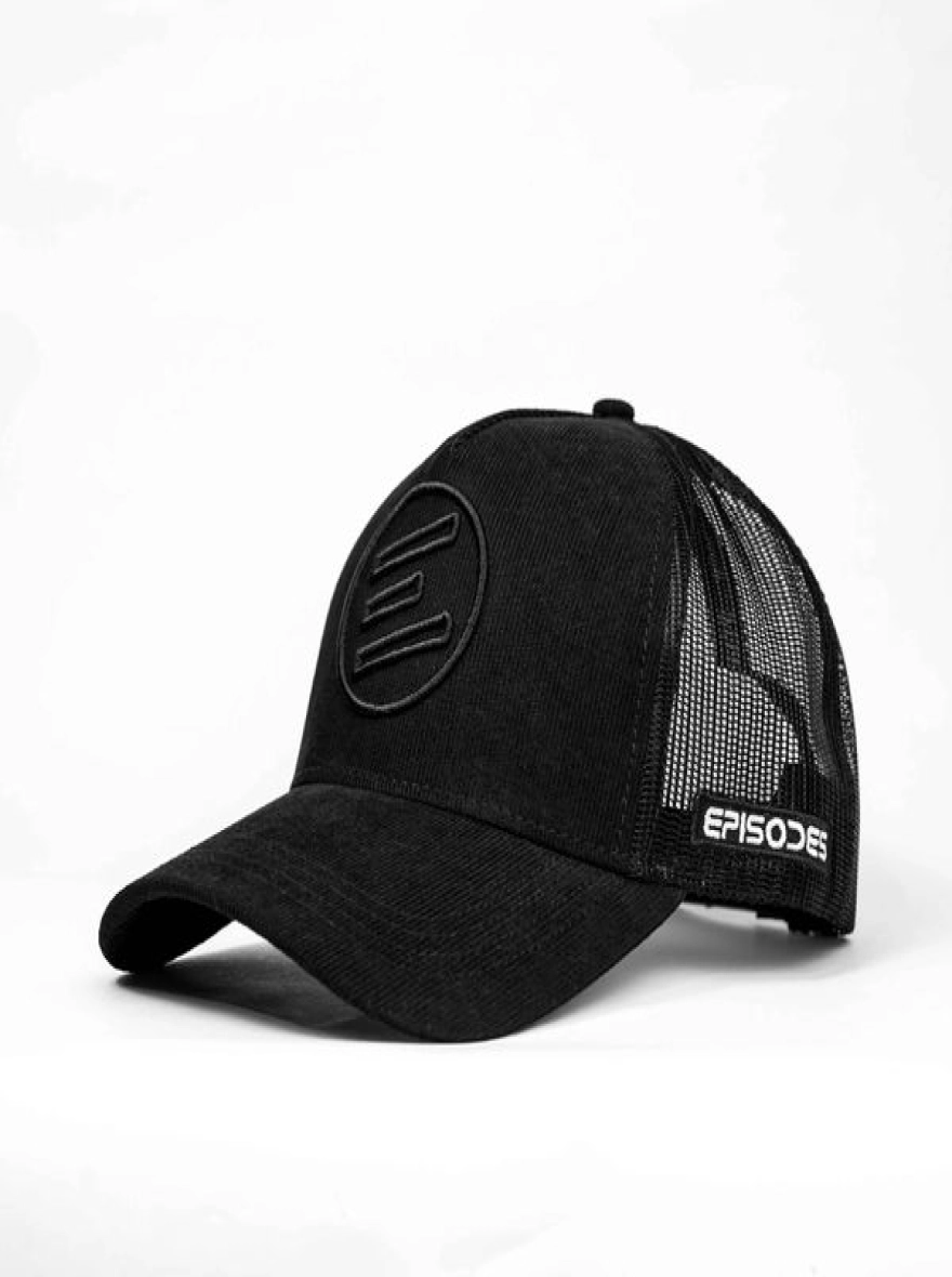 Episodes Black Corduroy Trucker Cap
