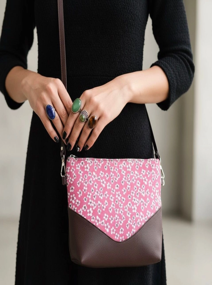 Petal & Pebble Hybrid Crossbody Bag