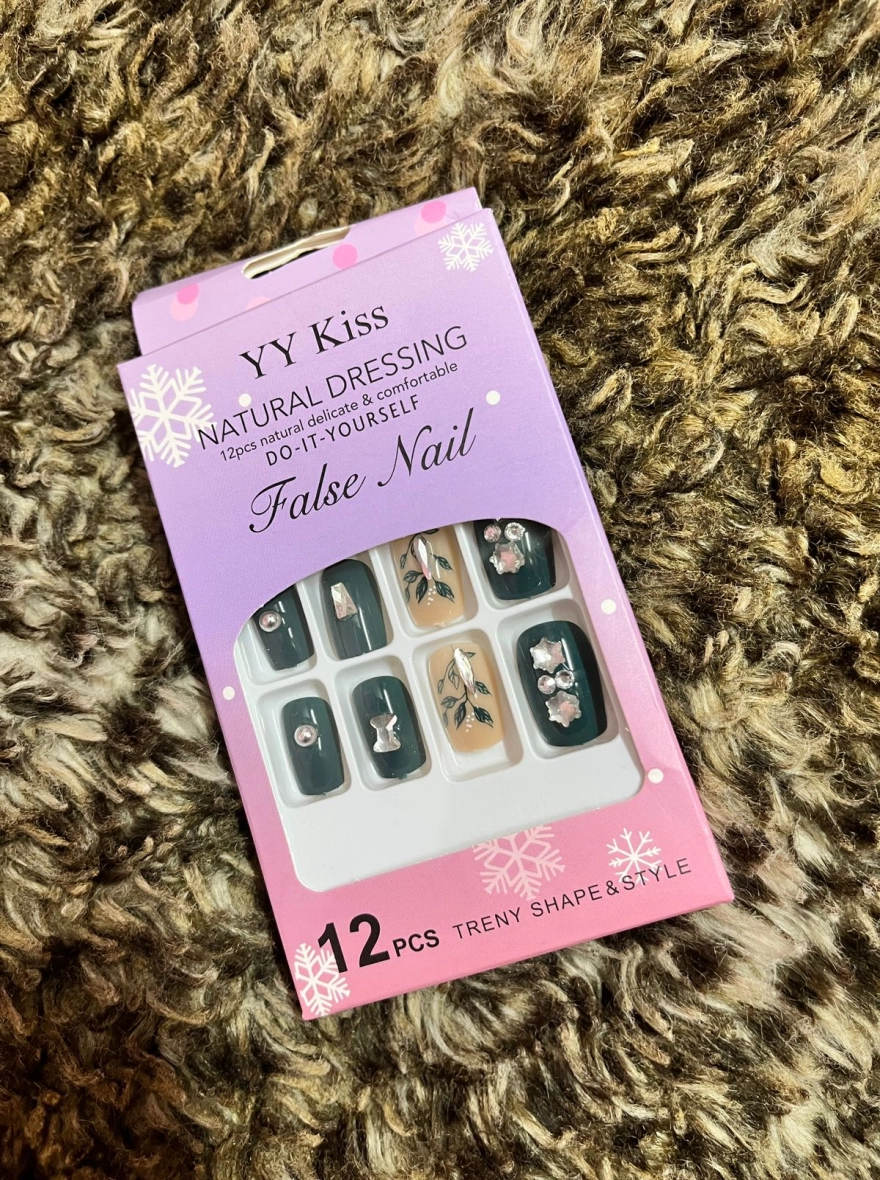 Imported Floral False Nail Combo Set - Thailand (2 Pcs)