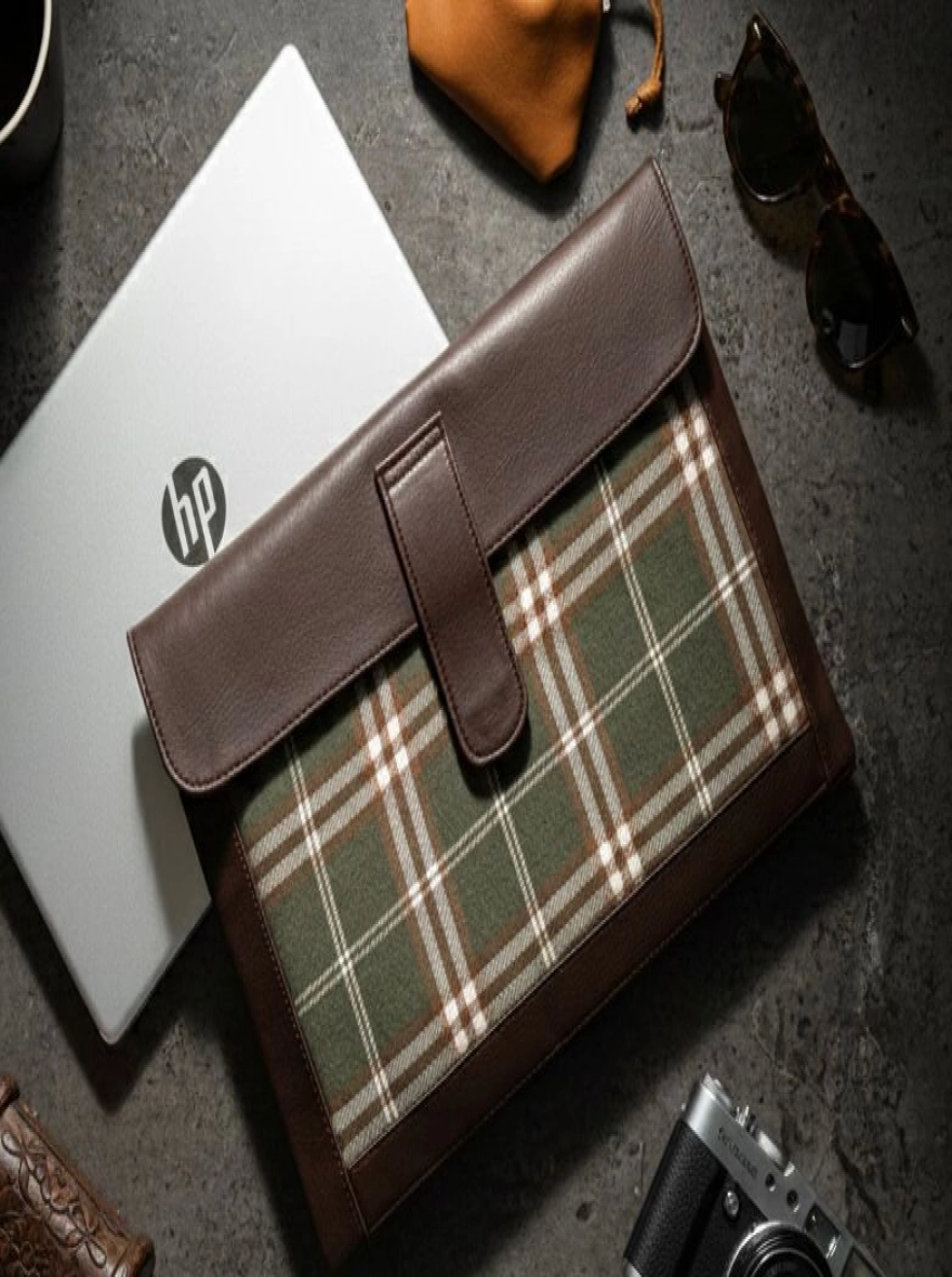Heritage Sage Plaid Laptop Sleeve