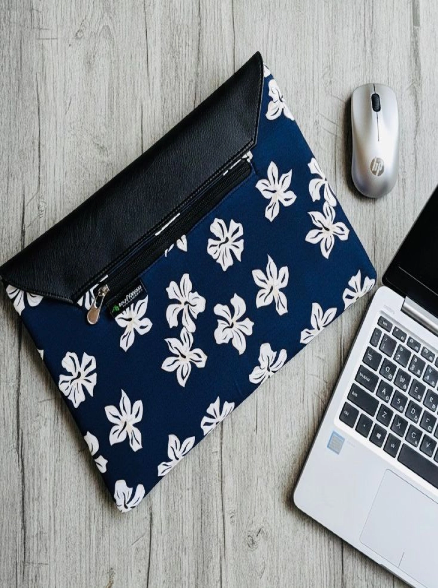 Midnight Bloom Floral Laptop Sleeve
