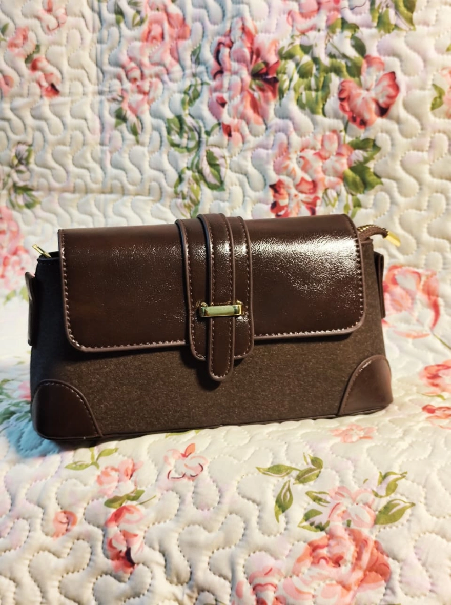 Imported Two-Tone Shoulder Bag For Women - (China)