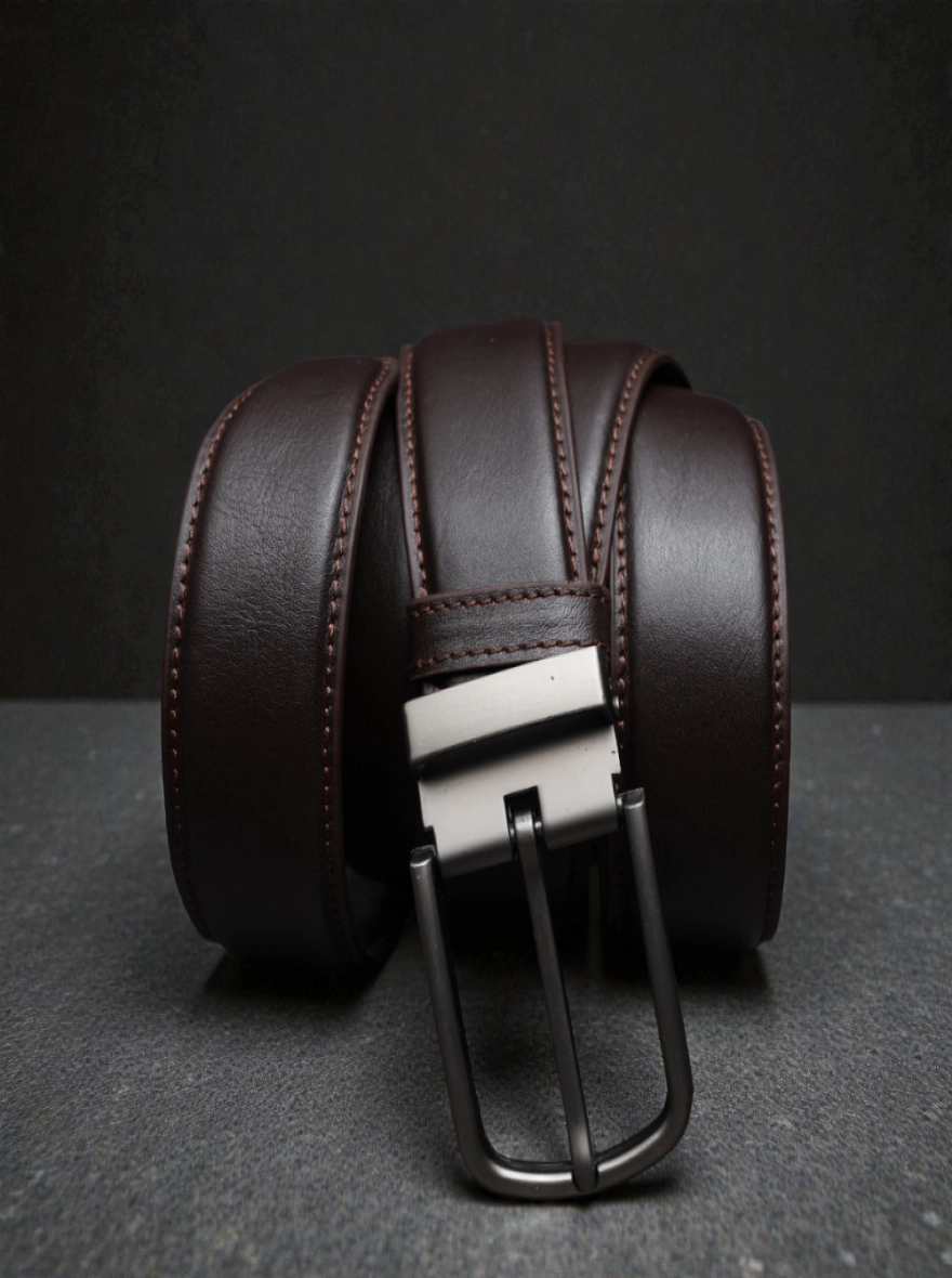 Zays Handcrafted Genuine Leather Belt for Men – Premium Quality, Adjustable, Stylish Chocolate