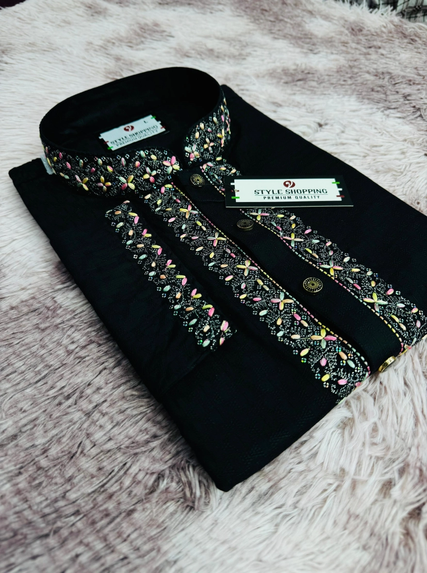 Stylish Cotton Embroidery Panjabi