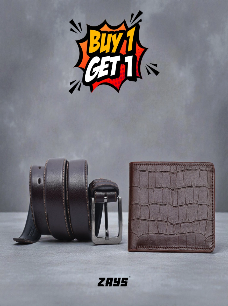 Zays Premium Leather Wallet & Belt Combo Offer 123