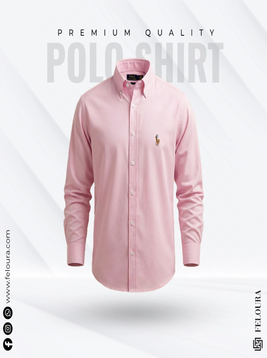 RL Premium Baby Pink Solid Shirt