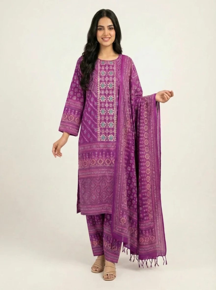 Premium Boutique Cotton 3-Piece Salwar Kameez - R-002B