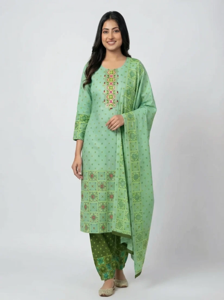 Premium Boutique Cotton 3-Piece Salwar Kameez - R-004B