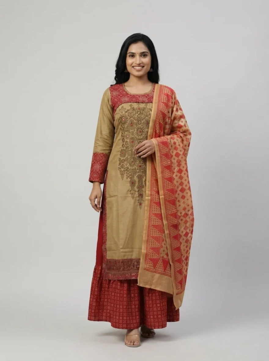 Premium Boutique Cotton 3-Piece Salwar Kameez - R-008B