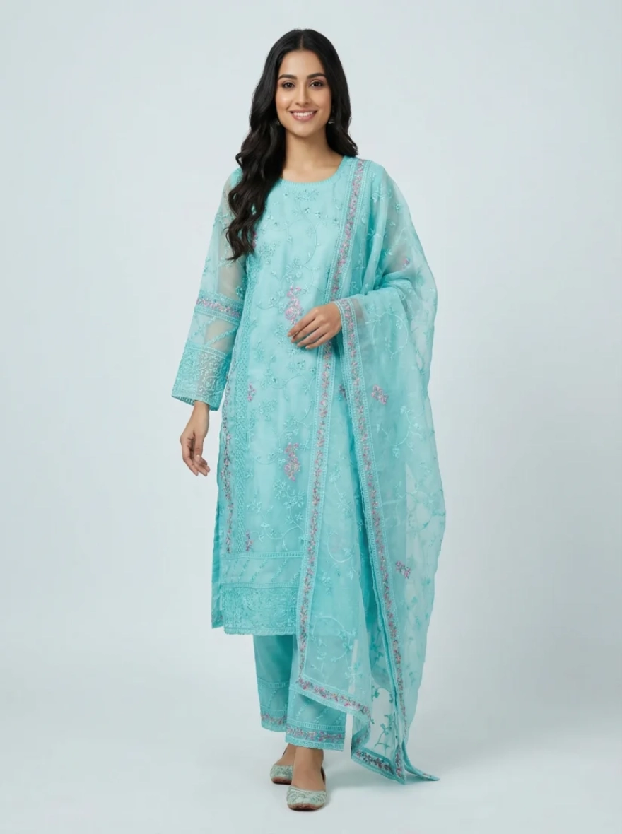 Premium Boutique Cotton 3-Piece Salwar Kameez - R-009B