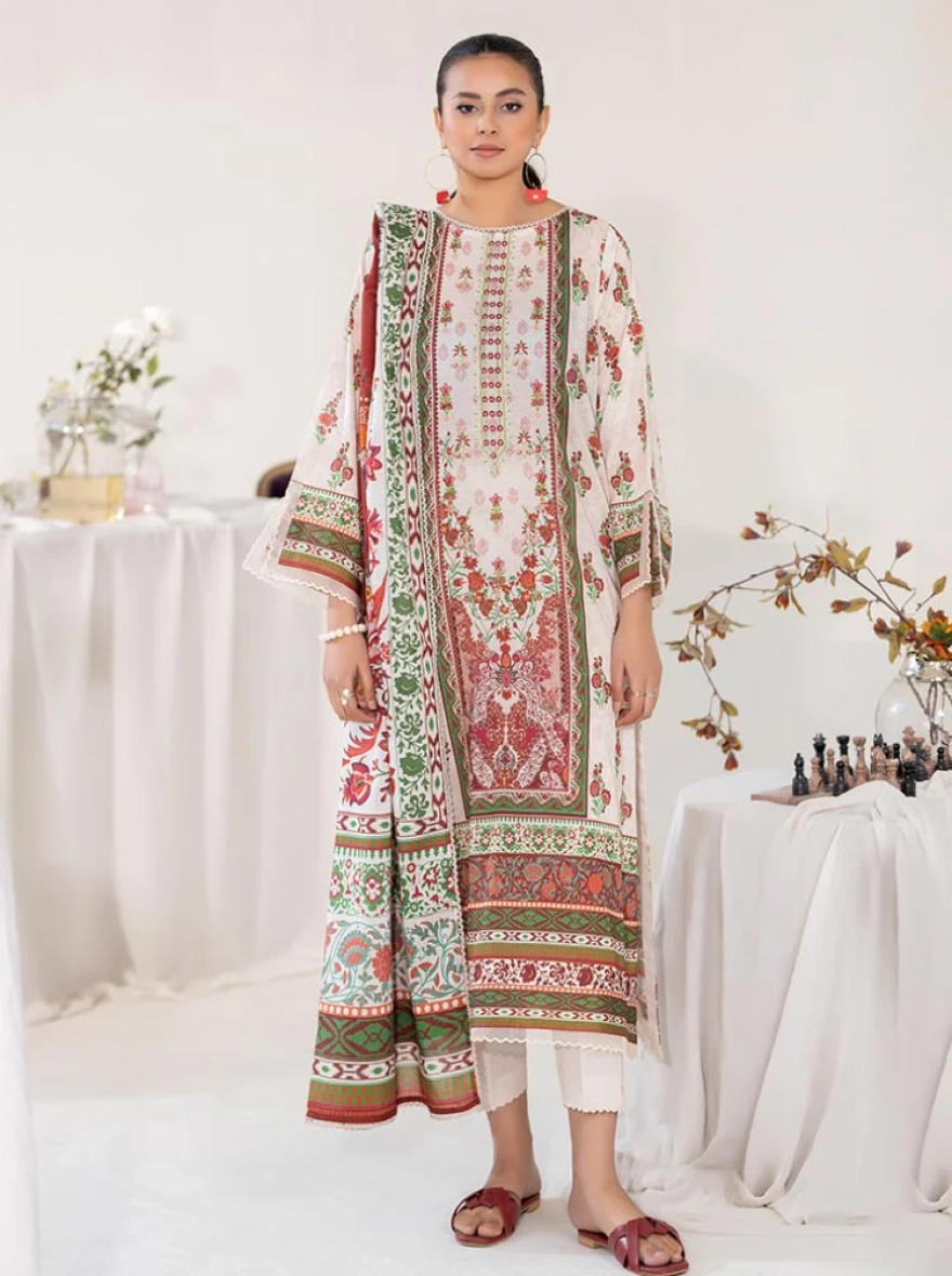 Rang E Adaa – Zari 3-Piece Unstitched Suit