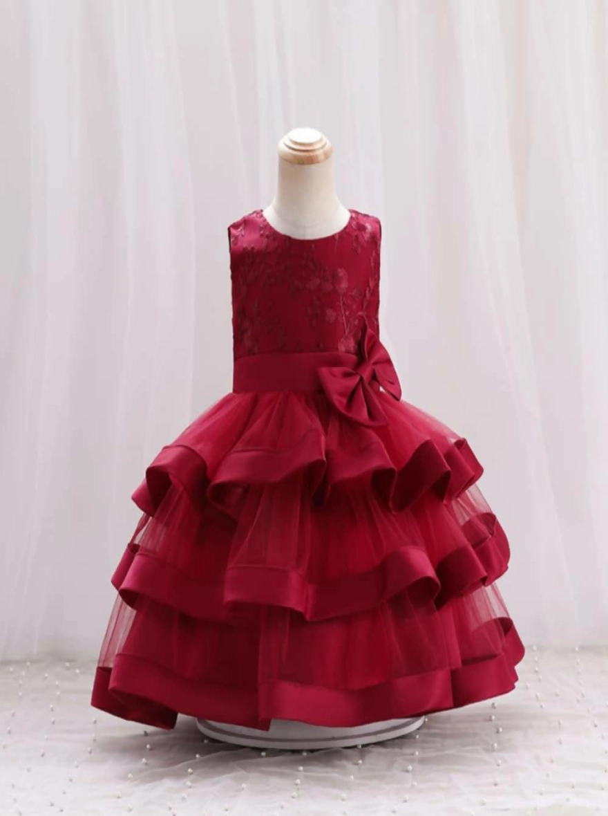 Imported China Princess Falu Red Gorgeous Frock
