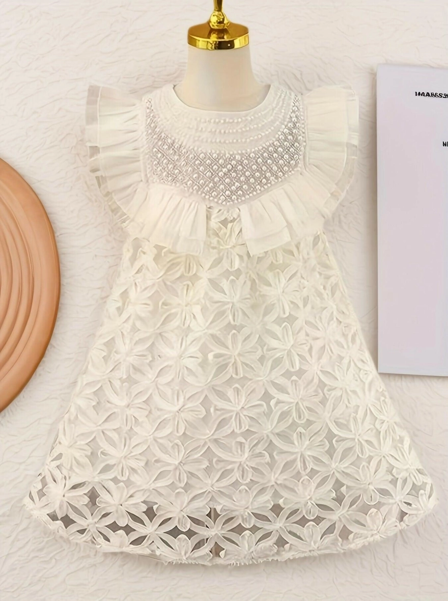 Imported Moon Mist Pearl Work Premium Frock (China)