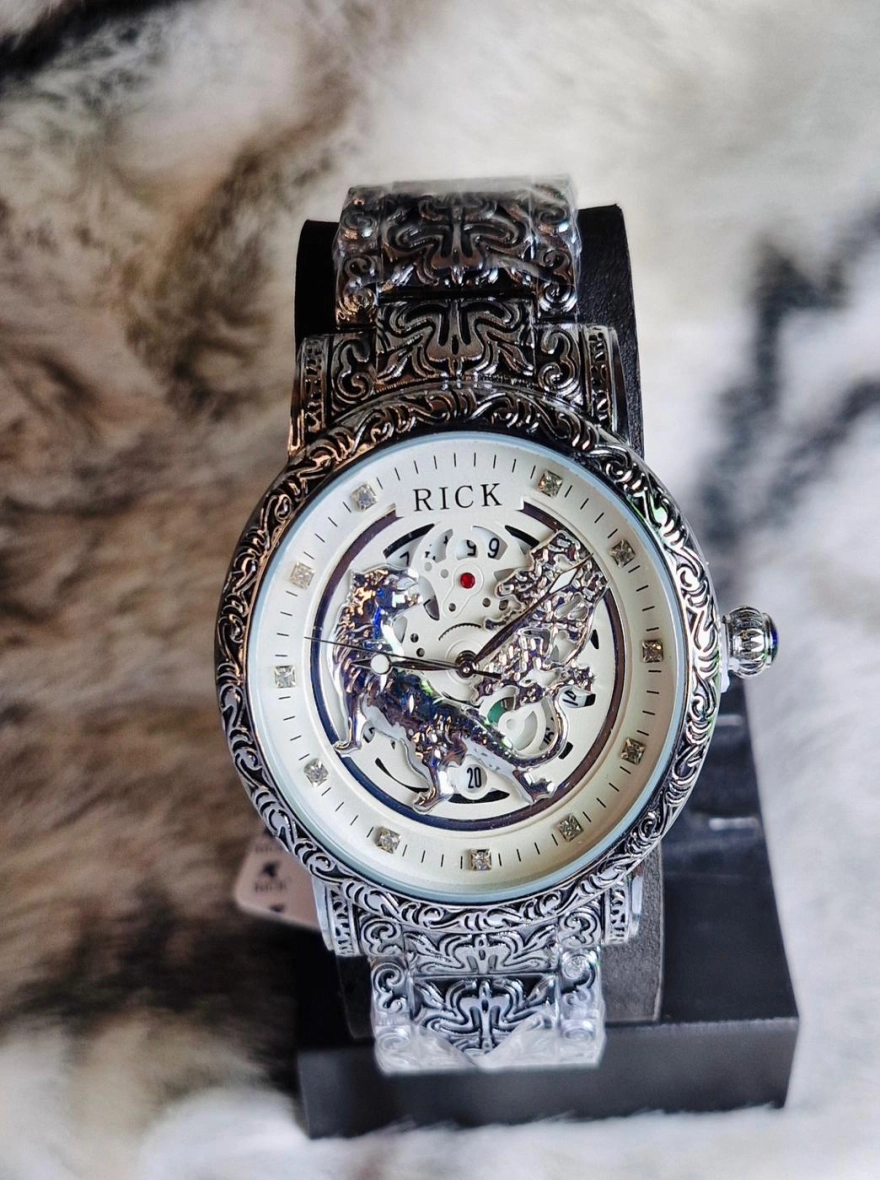 RICK 20 Luxury Men's Square Skeleton Sports Watch
