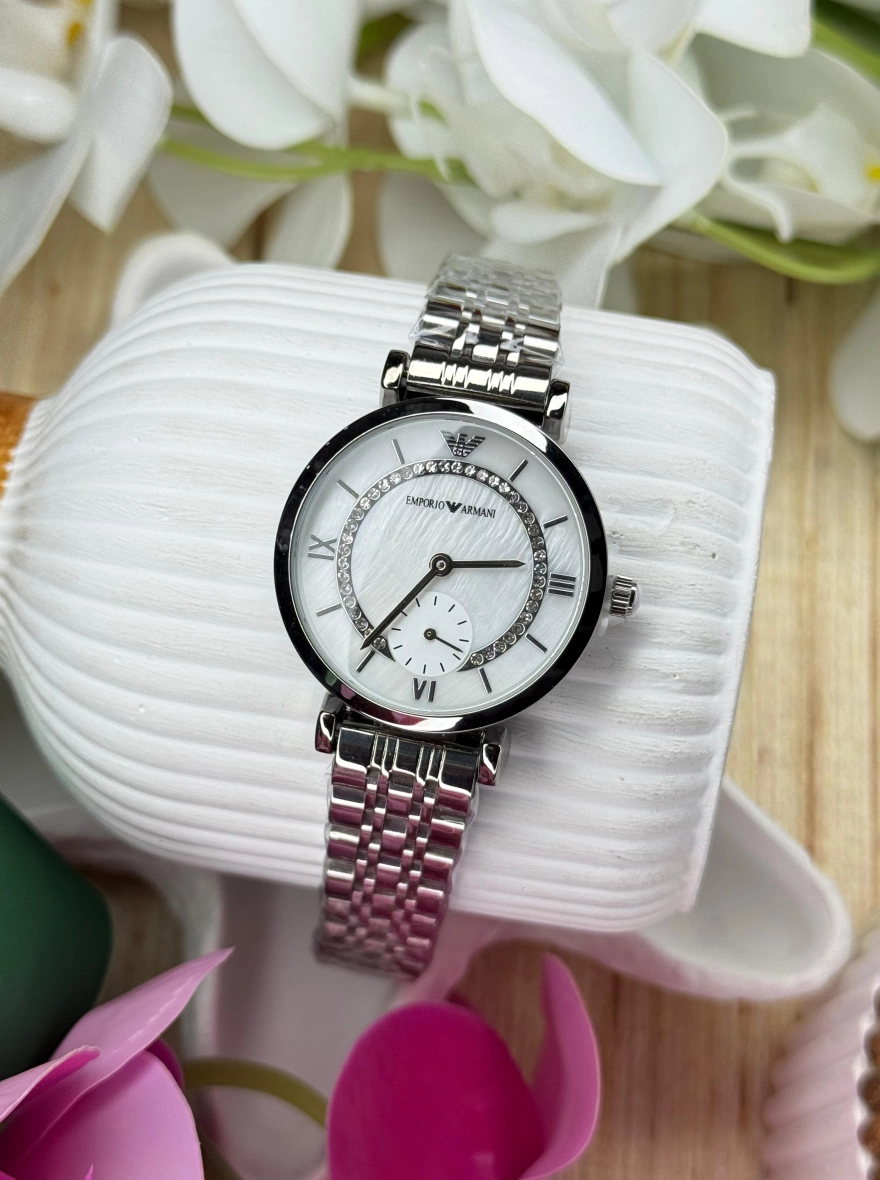 Emporio Armani Gianni T-Bar Silver-Tone Women's Watch (AR1925)