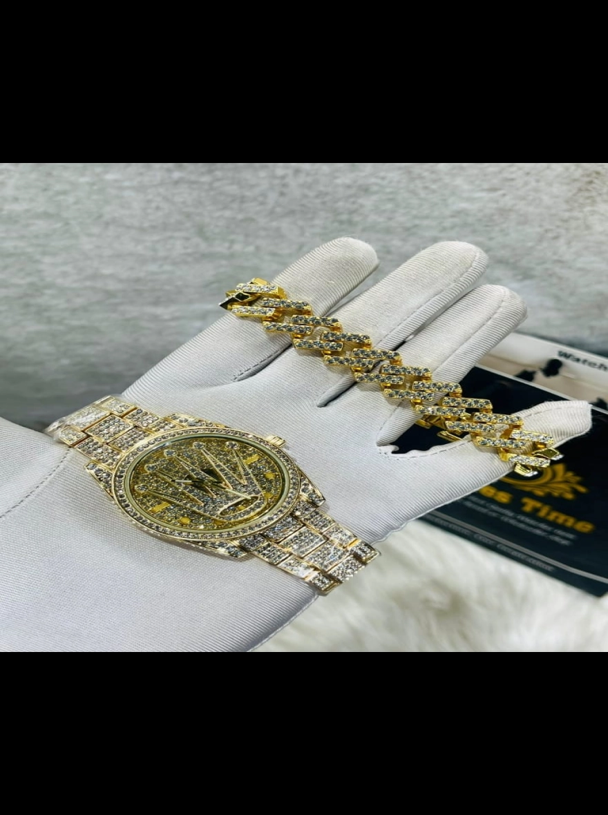Rolex "Royal Frost" Iced-Out Gold Set