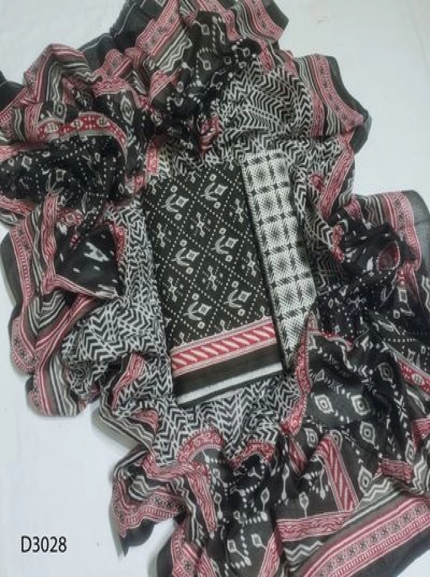 Premium Quality Digital Print  Unstitch 3 Pieces-D3028
