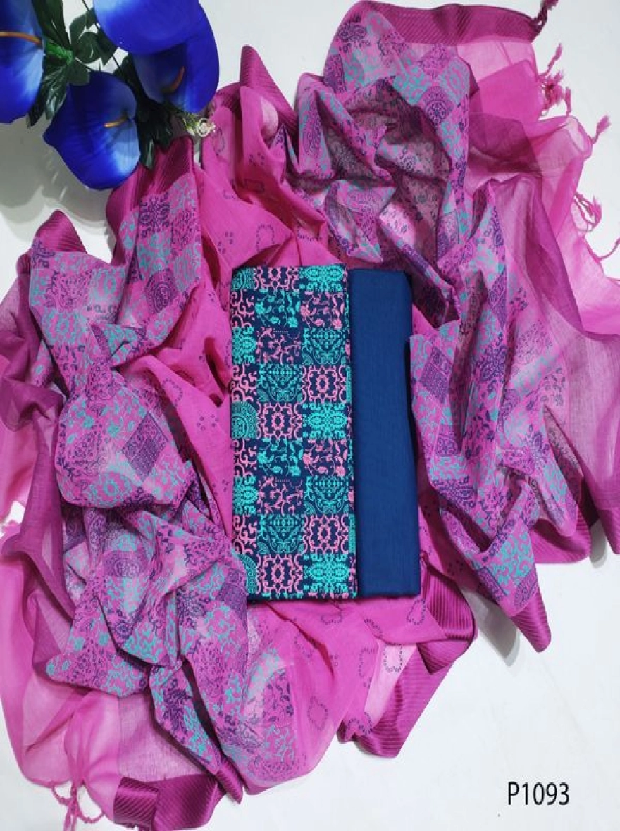 Royal Heritage Digital Print Premium Slab Cotton 3-Piece Set-P1093