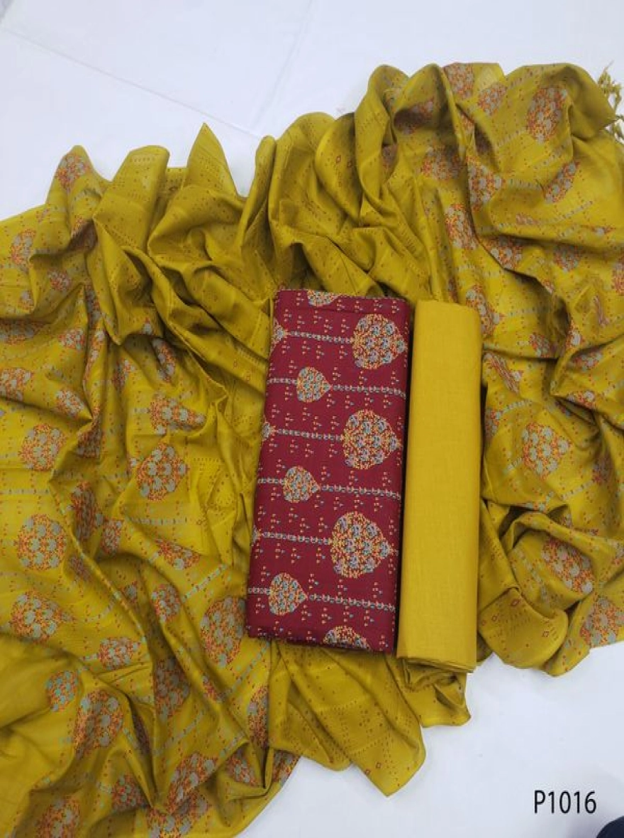 Royal Heritage Digital Print Premium Slab Cotton 3-Piece Set-P1016