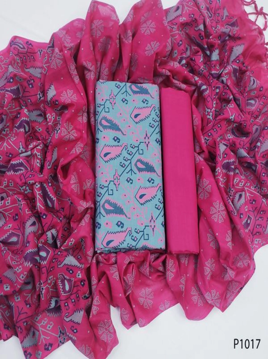 Royal Heritage Digital Print Premium Slab Cotton 3-Piece Set-P1017