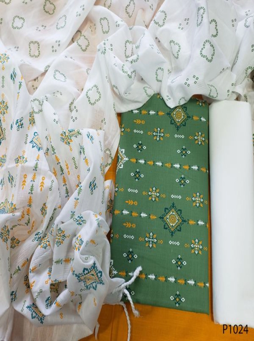 Royal Heritage Digital Print Premium Slab Cotton 3-Piece Set-P1024