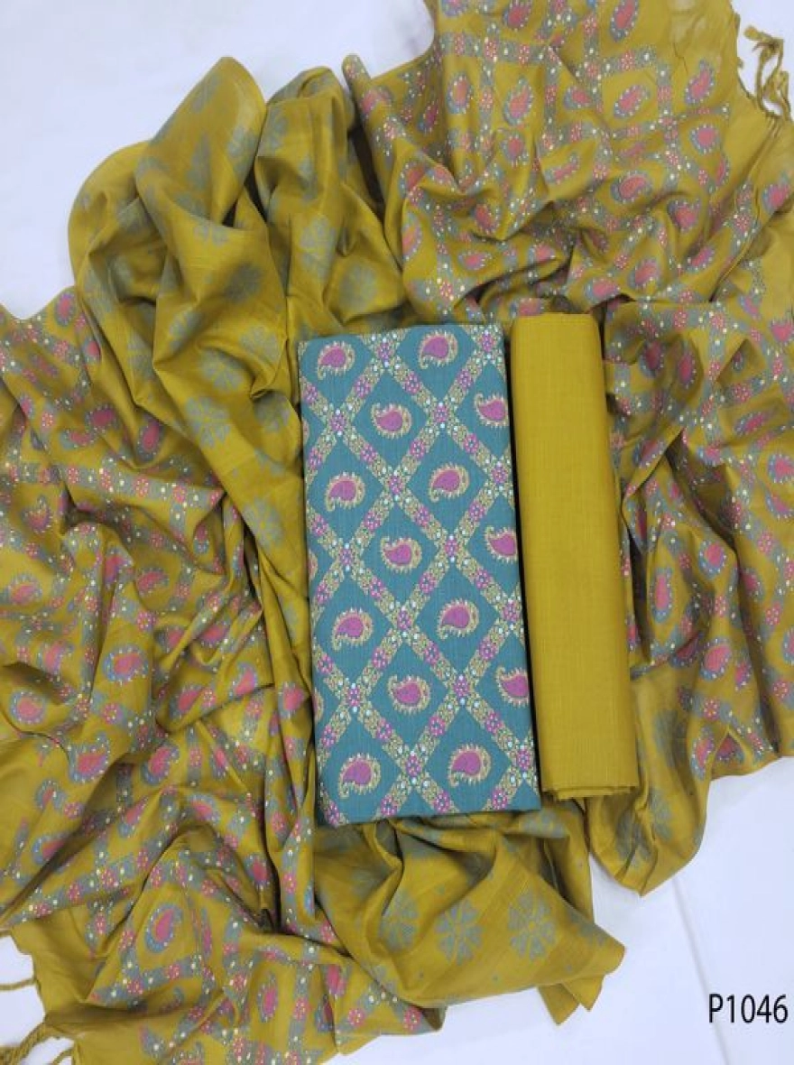 Royal Heritage Digital Print Premium Slab Cotton 3-Piece Set-P1046