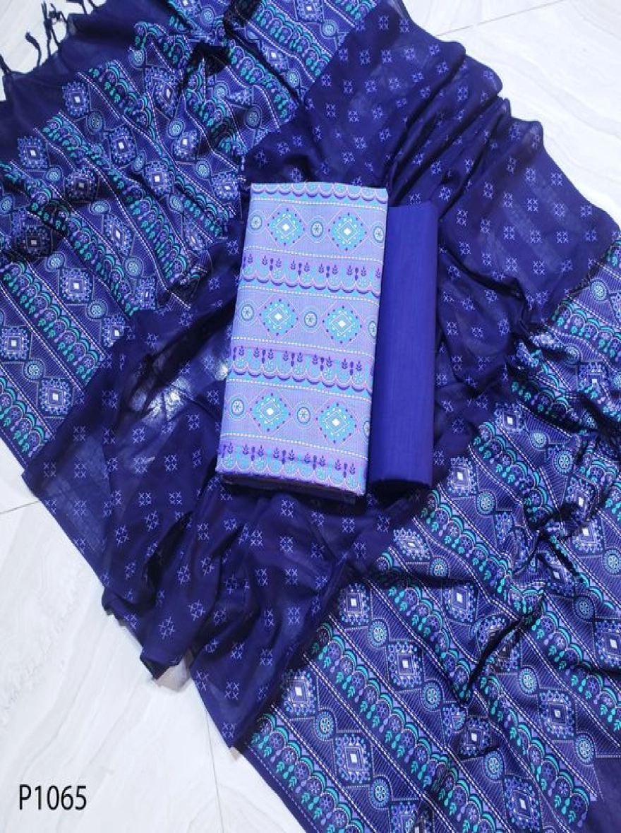 Royal Heritage Digital Print Premium Slab Cotton 3-Piece Set-P1065