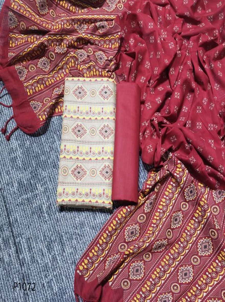 Royal Heritage Digital Print Premium Slab Cotton 3-Piece Set-P1072