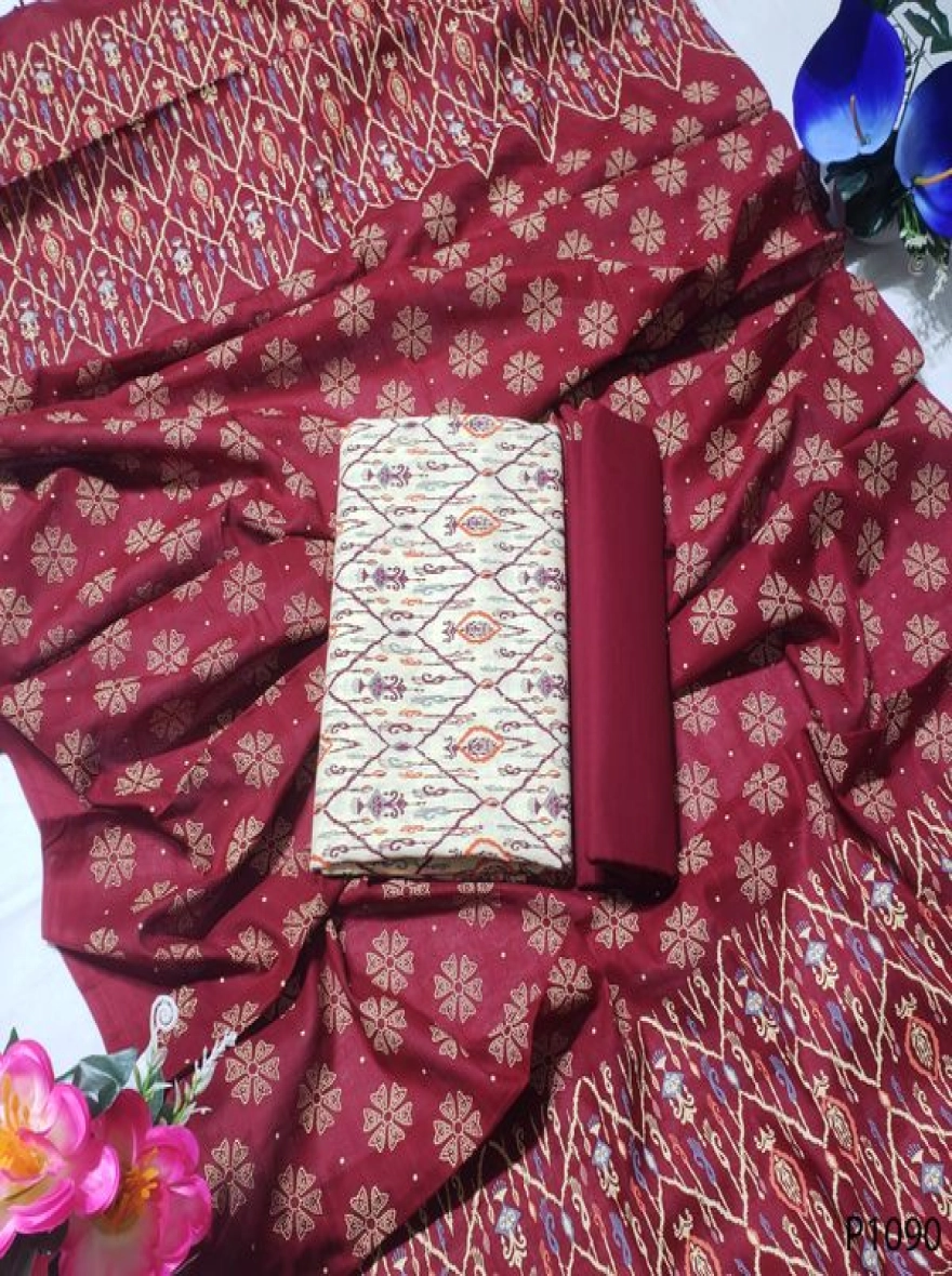 Royal Heritage Digital Print Premium Slab Cotton 3-Piece Set-P1090