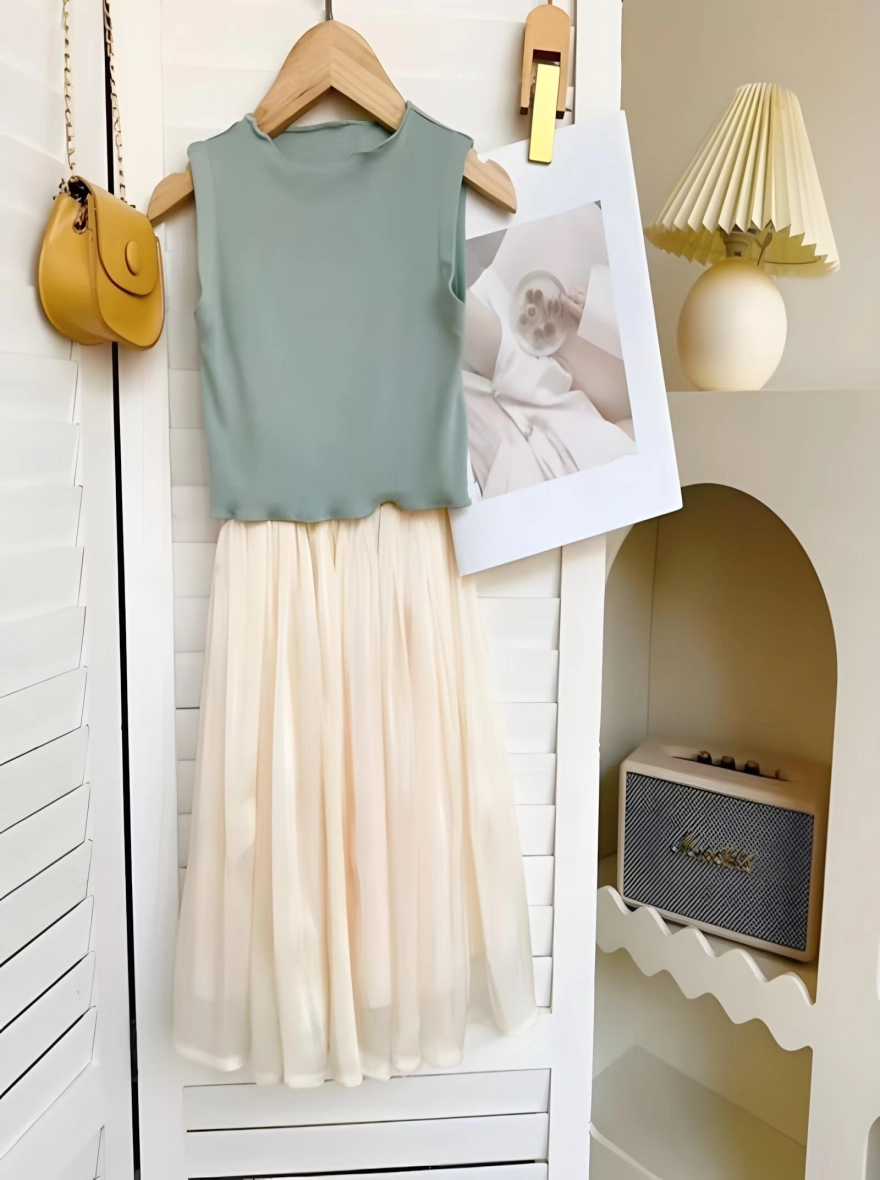 Imported China Premium Mercury X Cascade Skirt Set