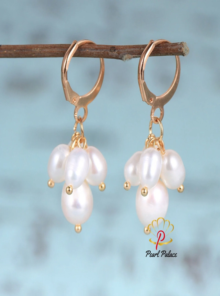 Twilight Mist Pearl Drops earring