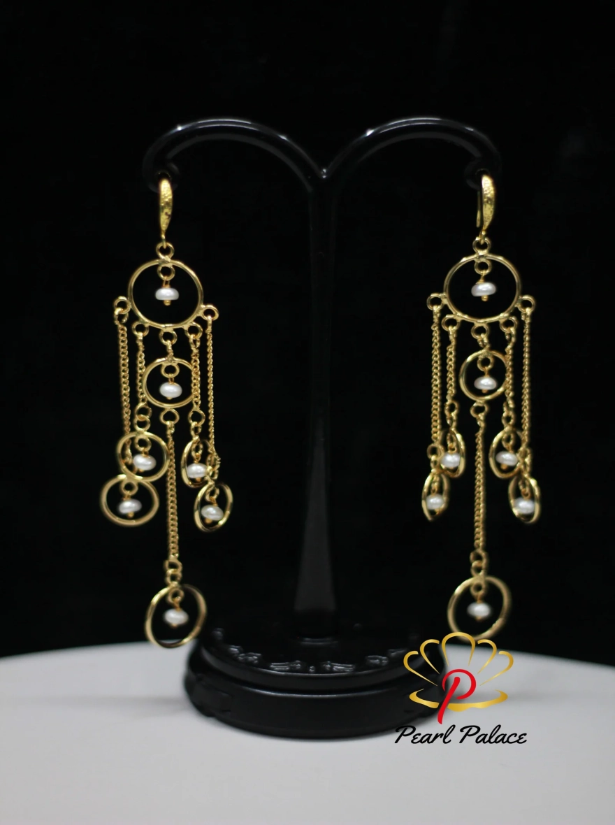Exclusive Pearl Earrings with 18K Gold-Plated