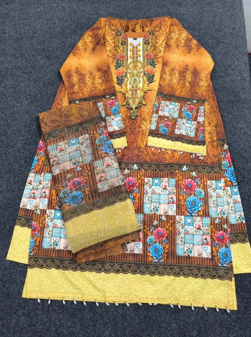 Amber Patchwork Floral Ensemble