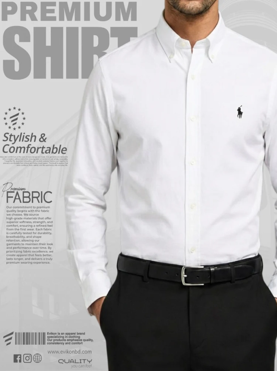 Premium Classic White Oxford Shirt – Signature Edition