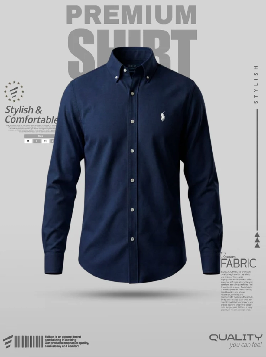 Premium Classic Navy Blue Oxford Shirt – Signature Edition (Copy)