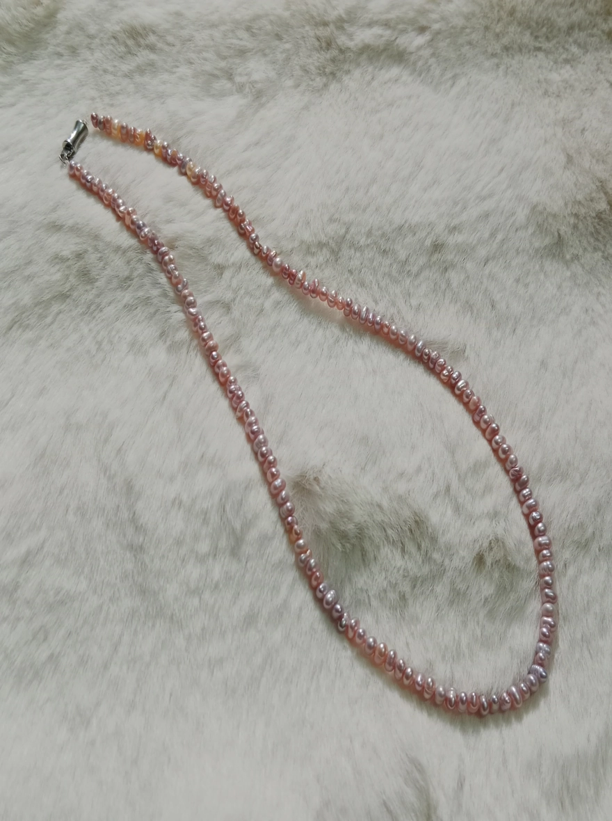 Original 2/3 MM Levender Pearl Necklace 