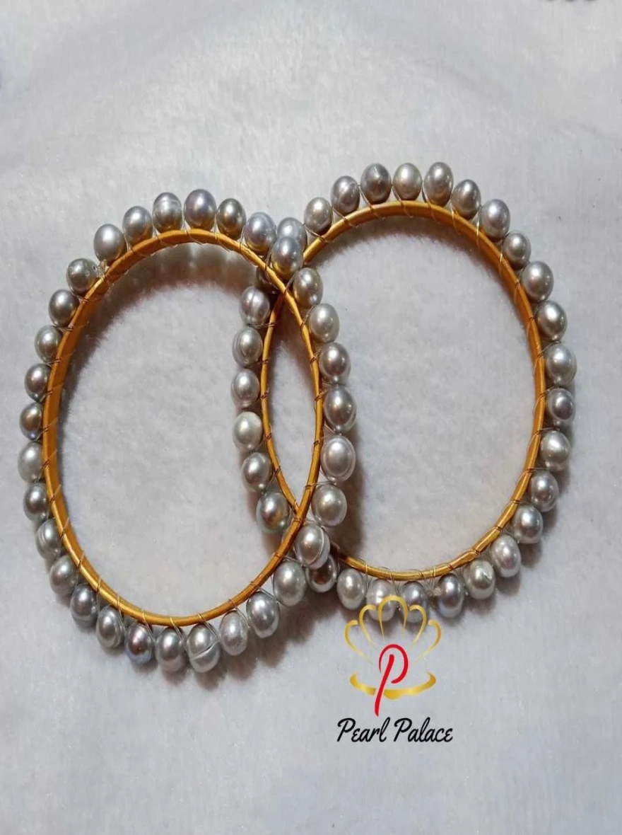 Fresh Water Pearl silver Color Fresh Water Pearl Churi
