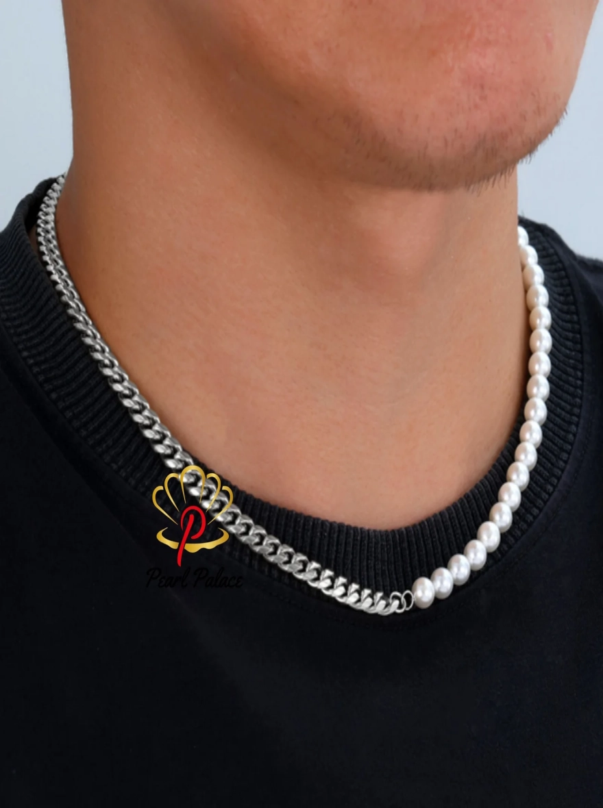 Pearl & Cuban - Silver