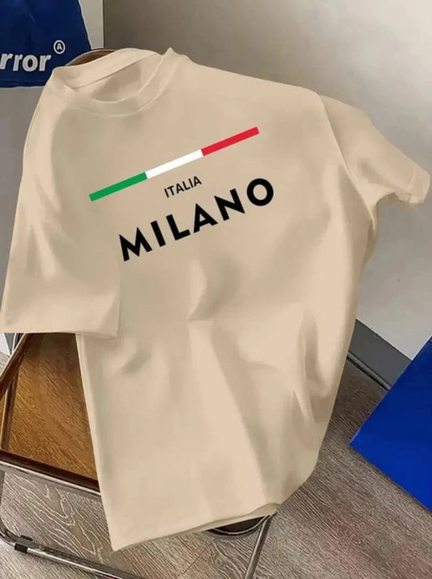 Milano Italia Signature Sand Beige Tee