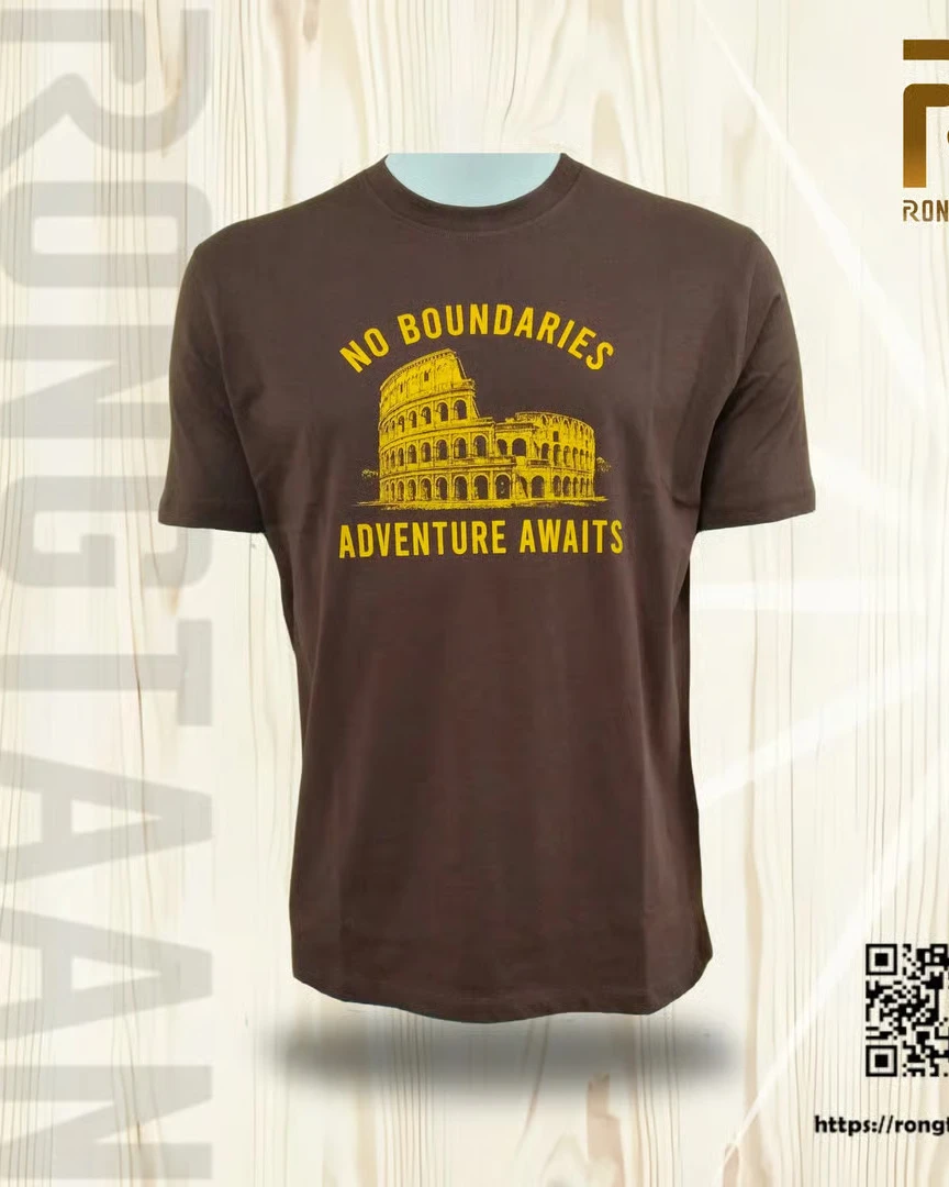 Coffee-“No Boundaries”- Screen Print 100% Cotton Men’s Knit T-shirt