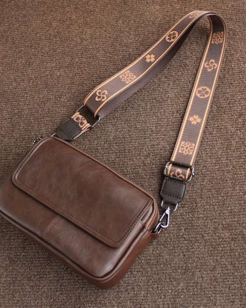 Garb “Tide” Series | Urban Ribbon Soft-Leather Small Crossbody Bag