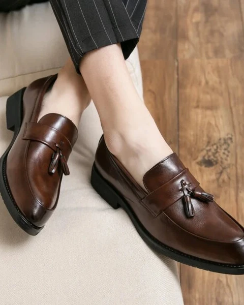 Men’s Premium Breathable Leather Loafers – Business Casual Edition