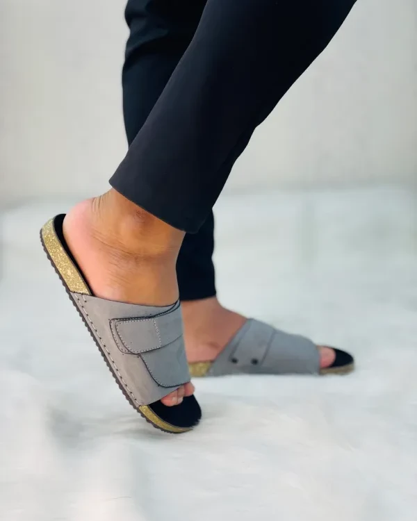 CloudSoft Velcro Slide – Silver