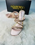 Kharom Golden Glimmer 3-Strap Heels