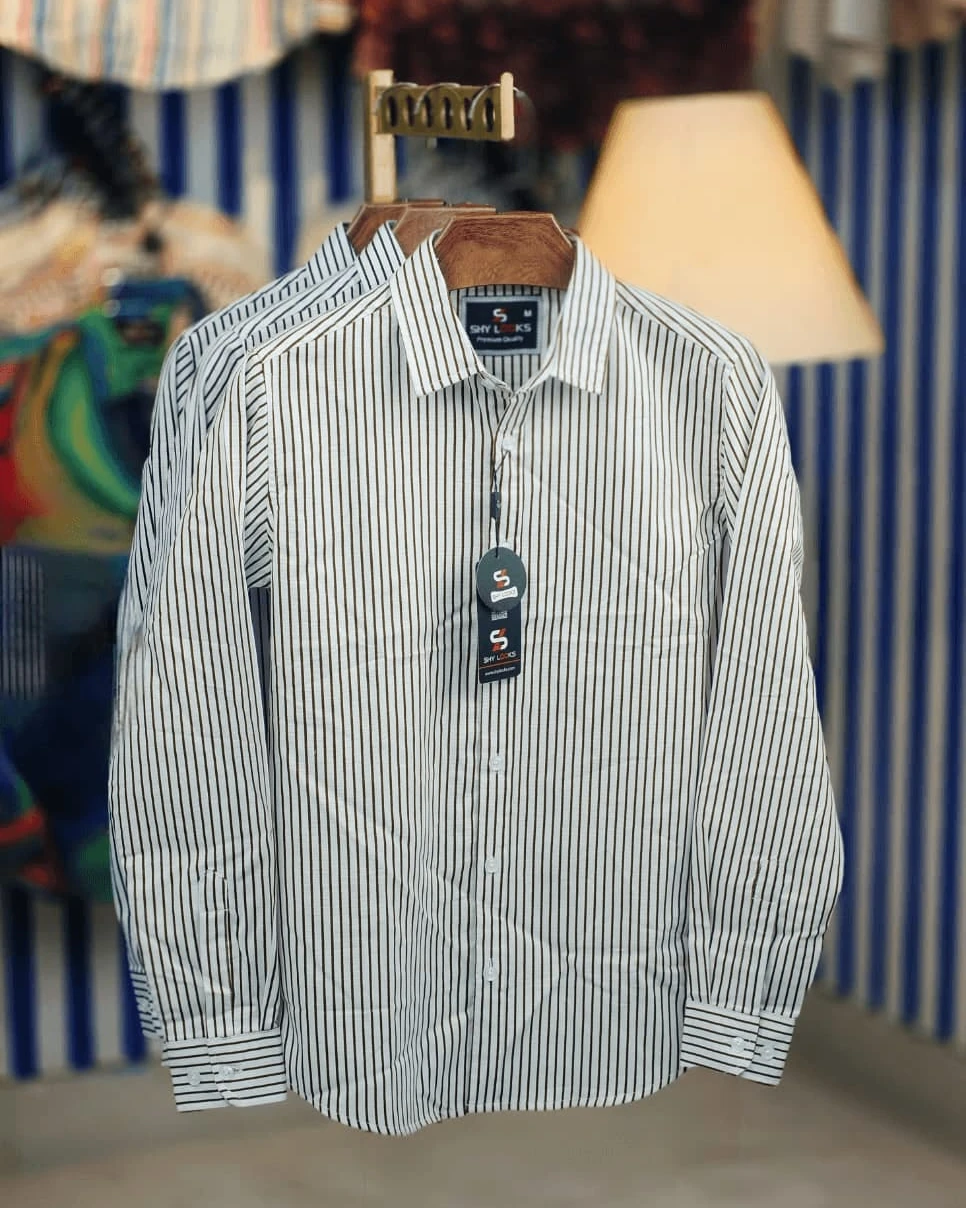 Ivory Executive Stripe Shirt