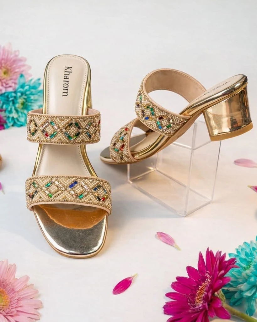 Kharom Aurum Zigzag Artisanal Heels