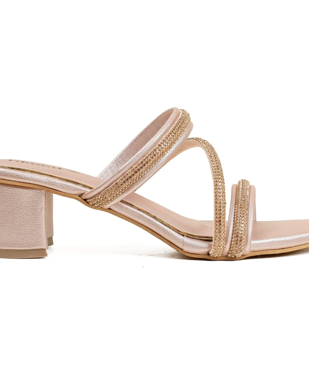 Kharom Golden Glimmer 3-Strap Heels